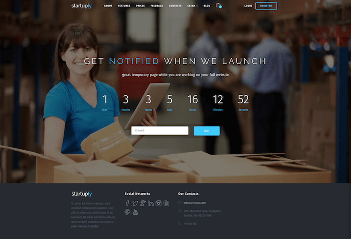 Startuply Coming Soon Theme