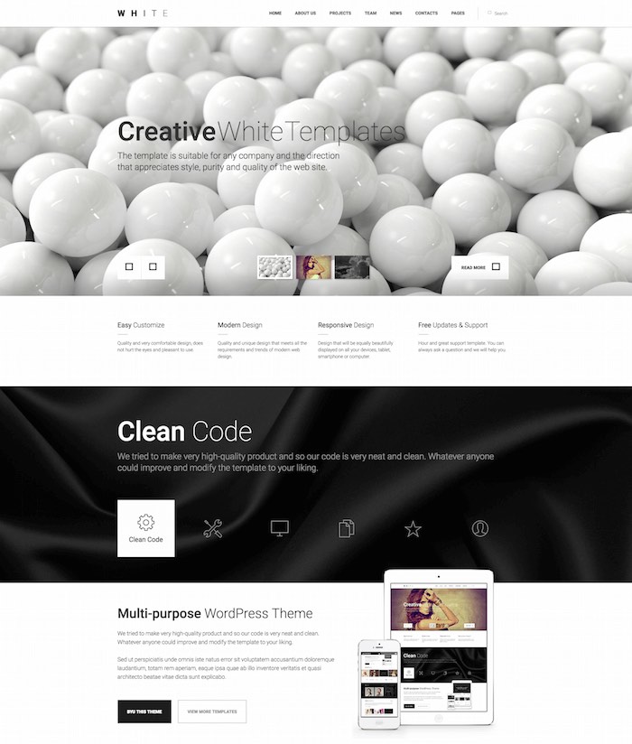 Modèle HTML5 blanc