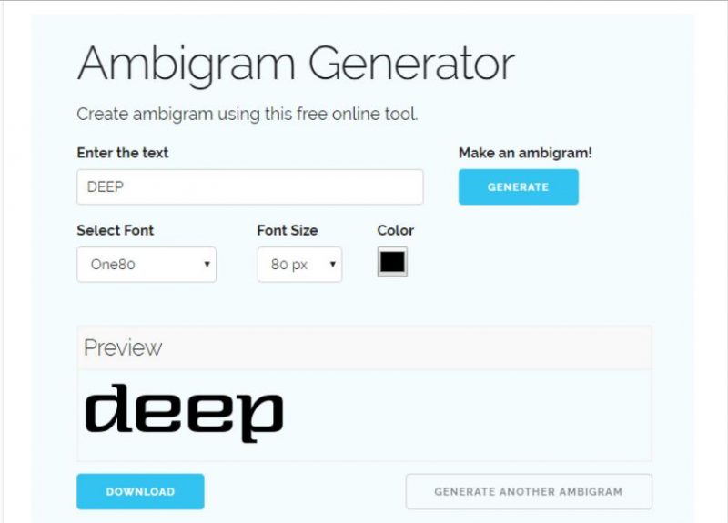 Ambigram creator deals