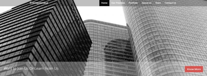 entrepreneur Entrepreneur HTML Template
