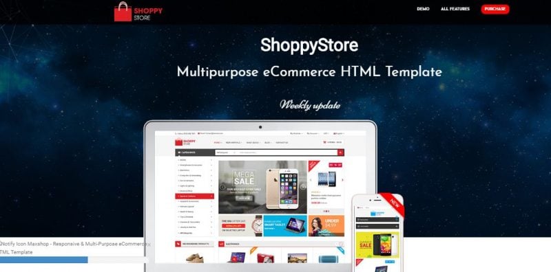 Modèle Shoppy HTML5