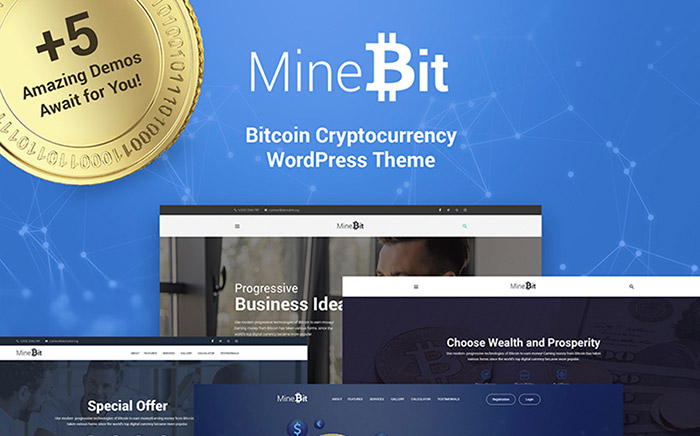 MineBit - Tema WordPress de Criptomoeda Bitcoin