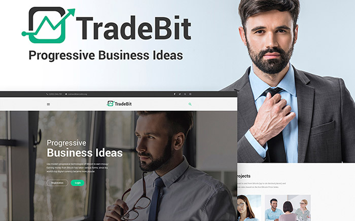 TradeBit - Tema WordPress de negociação de Bitcoin