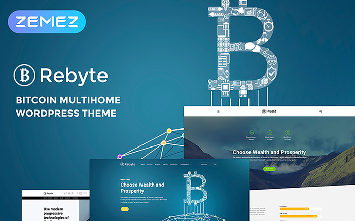 Rebyte Bitcoin Templates WordPress Theme