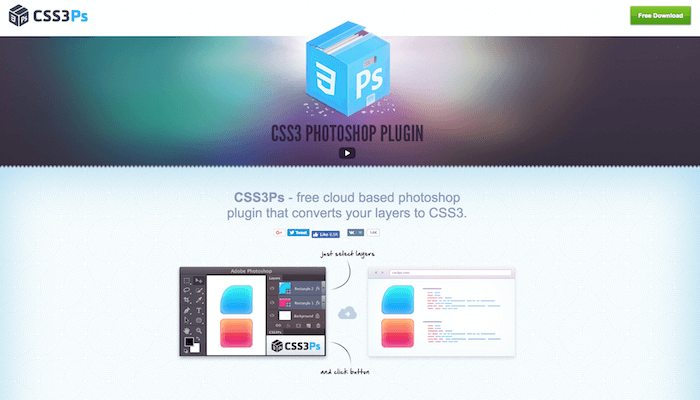 CSS3PS Photoshop Plugin