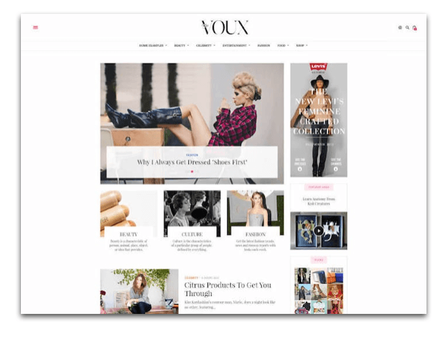 General Fashion Blog Demo Voux Theme