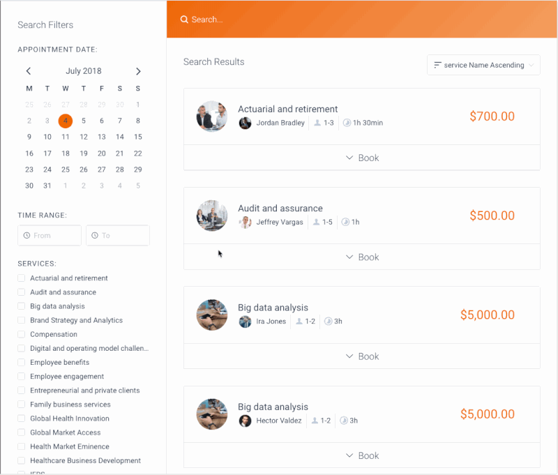Search Bookings Search Bookings