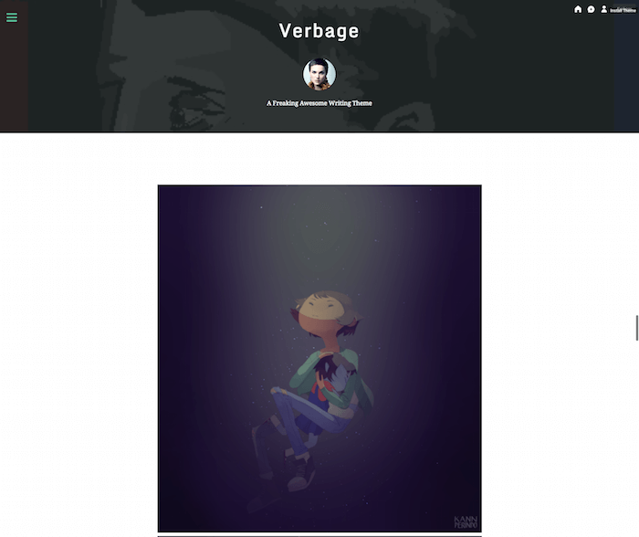 Verbage Minimal Tumblr Theme