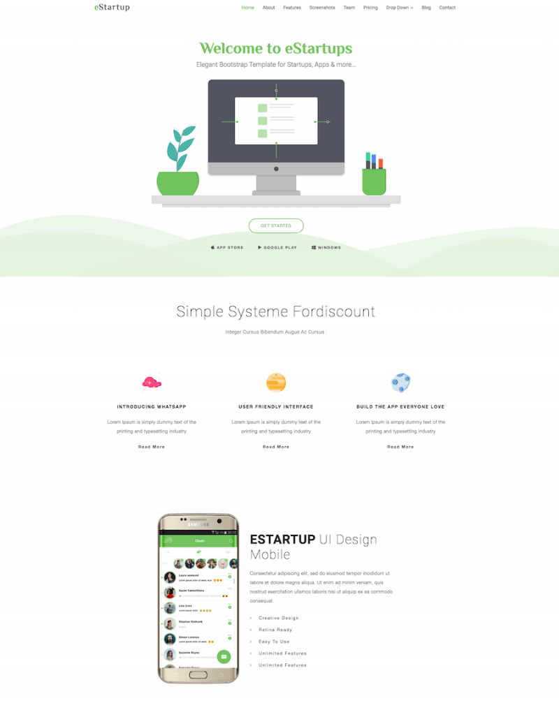 eStartup App Showcase Template eStartup App Showcase Template