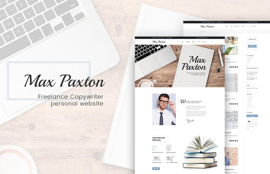 Personal Profile Page WordPress Theme 