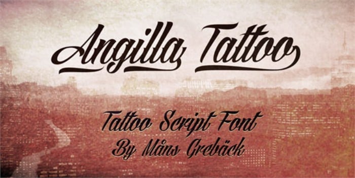 angilla tattoo font