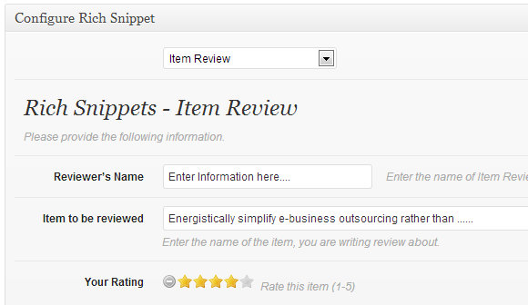 All In One Schema Rich Snippets Settings