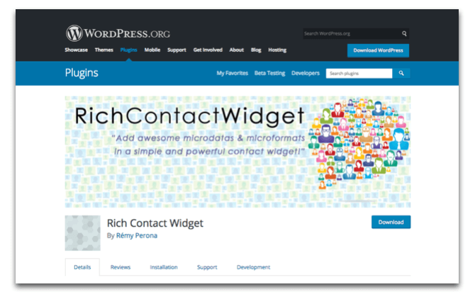 Rich Contact Widget