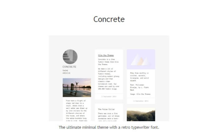 concrete Tumblr theme
