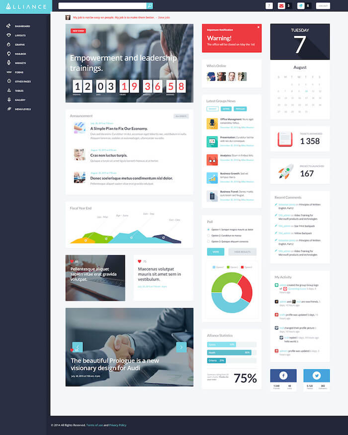 Alliance Intranet & Extranet WordPress Theme