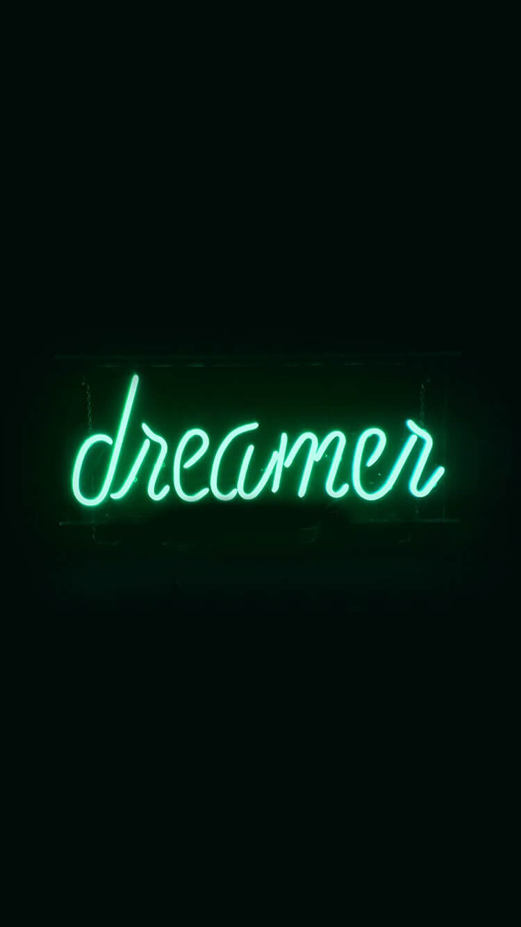 Dreamers Neon Sign Illustration