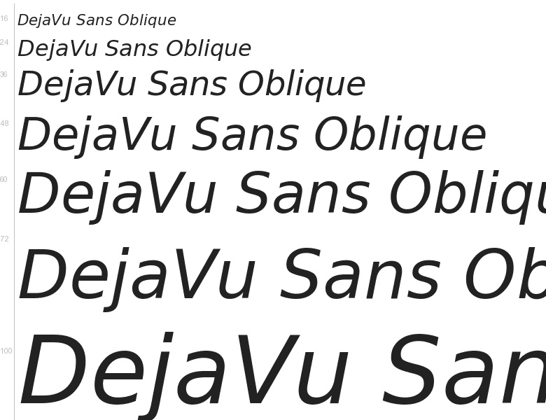 DejaVu Sans Oblique