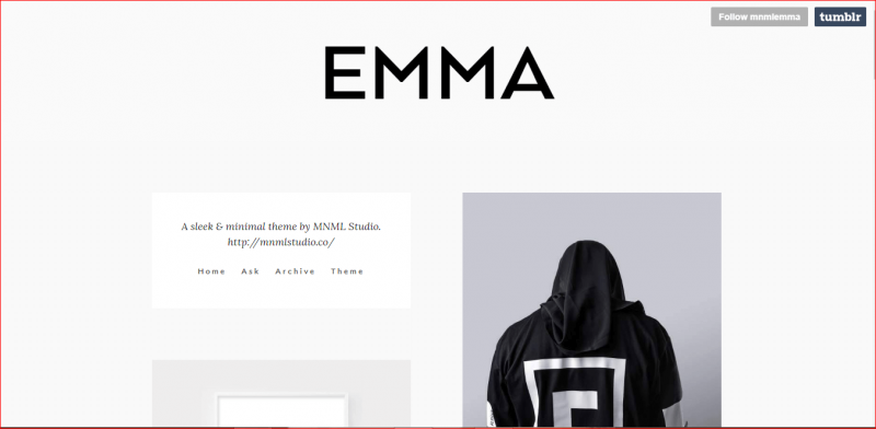 Emma Free Tumblr Photography Theme