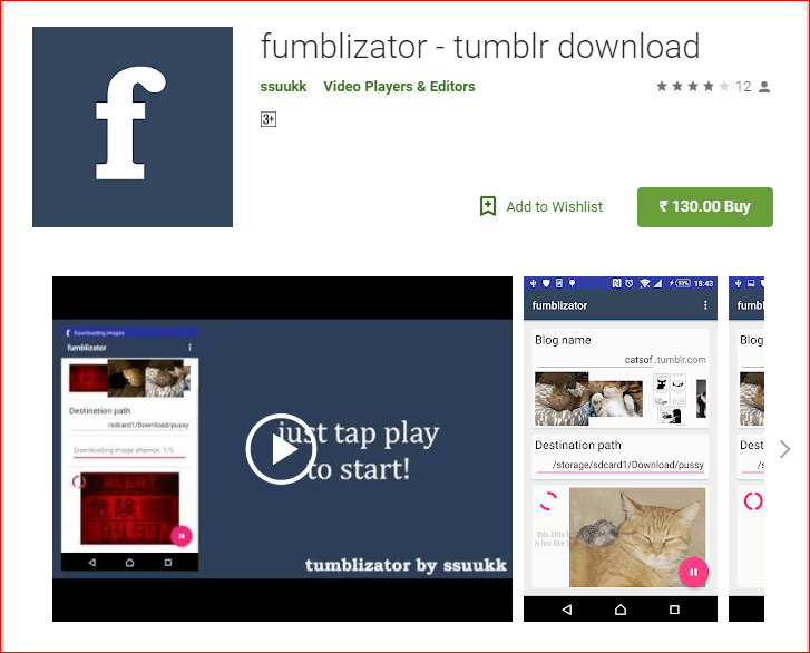 Fumblizator Tumblr App