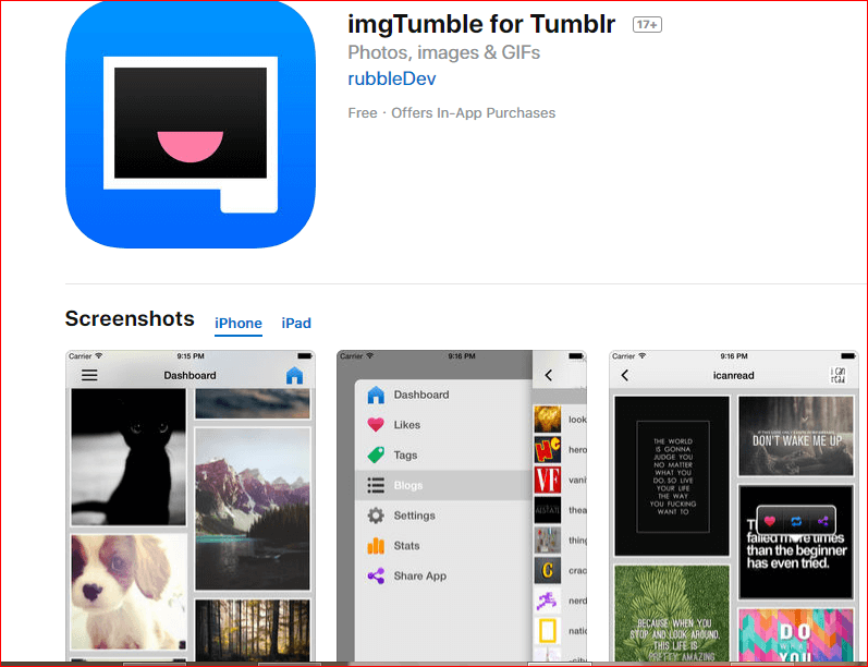 ImgTumble imgTumble App