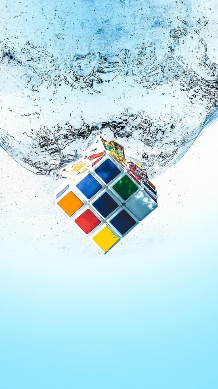 Rubiks Cube Splash Qu Wallpaper