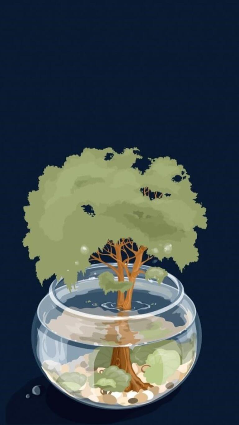 Save Trees Artwork Qhd Wallpaper