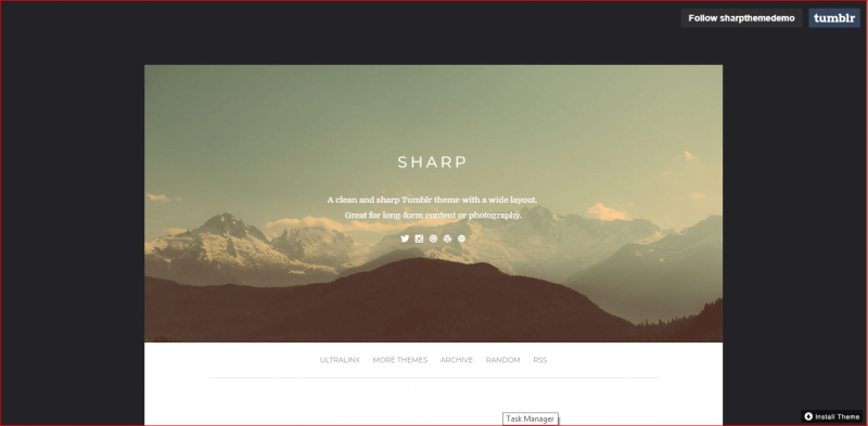 Sharp Sharp Tumblr Theme
