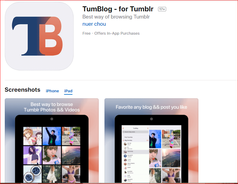 Tumblog App