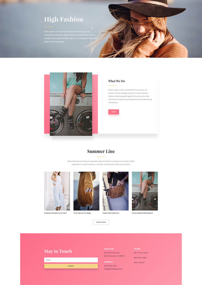 Fashion Divi Theme Fashion Divi Theme