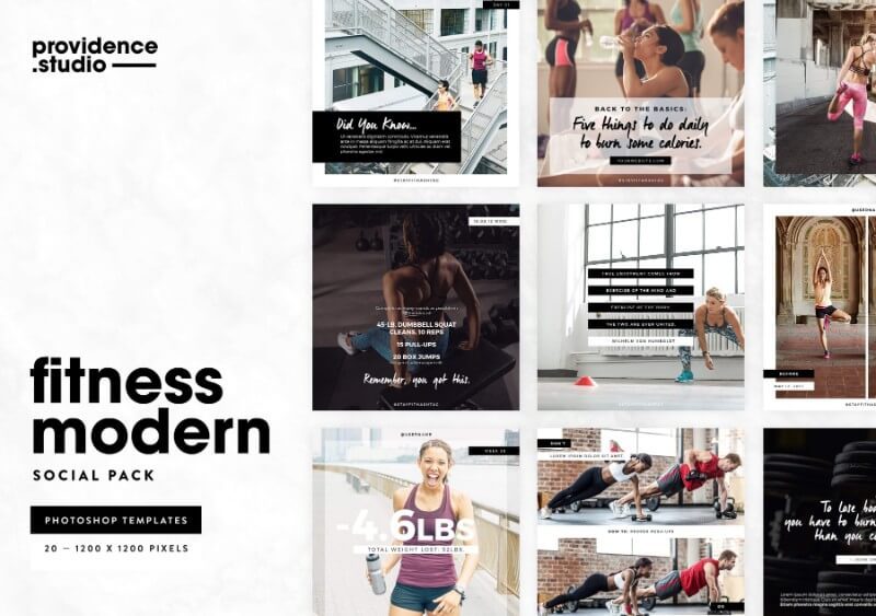 Fitness Modern Social Pack