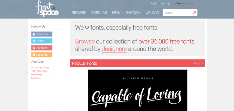 Fontspace Fontspace library