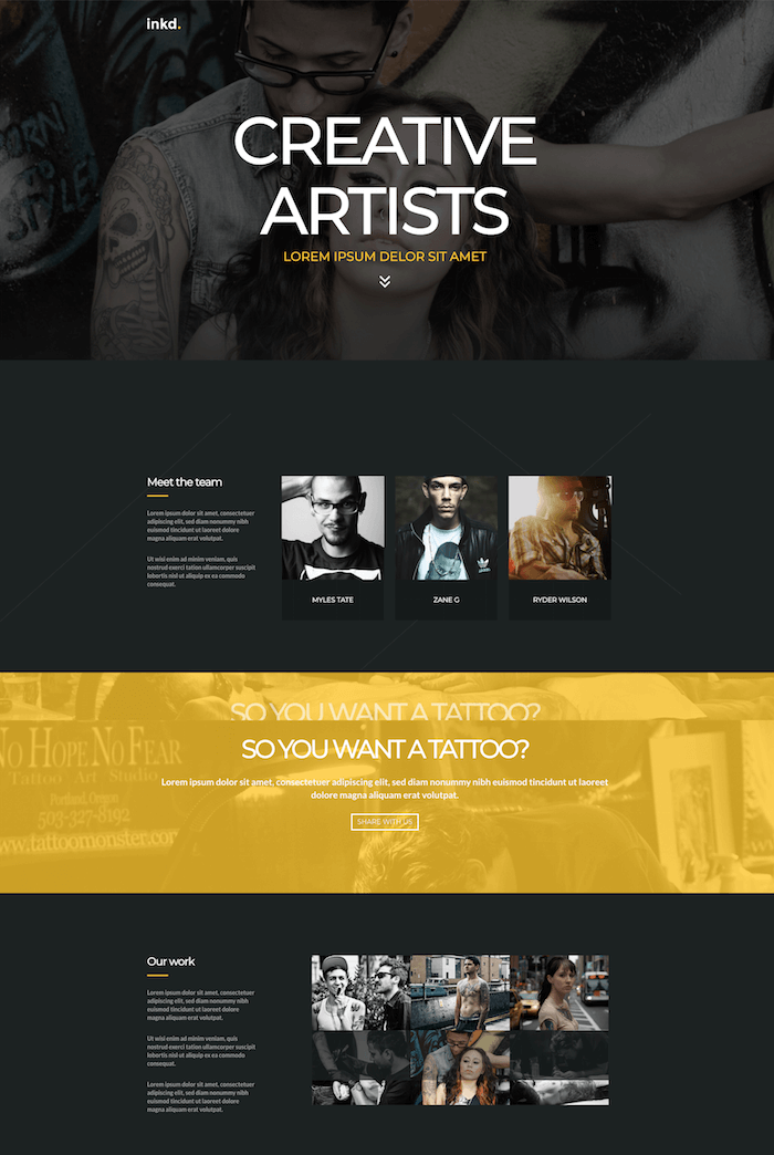 Inkd. Tattoo WordPress Theme