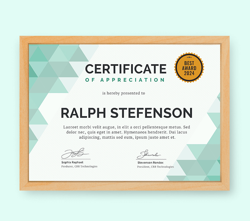 Modern Certificate of Participation Template