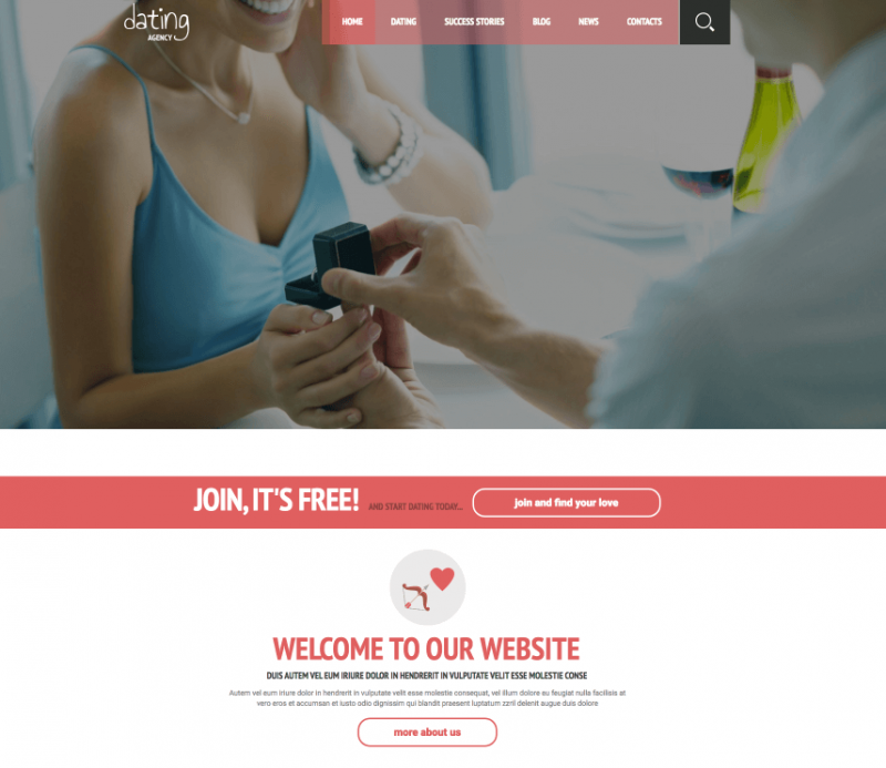 Online Romance WordPress Theme