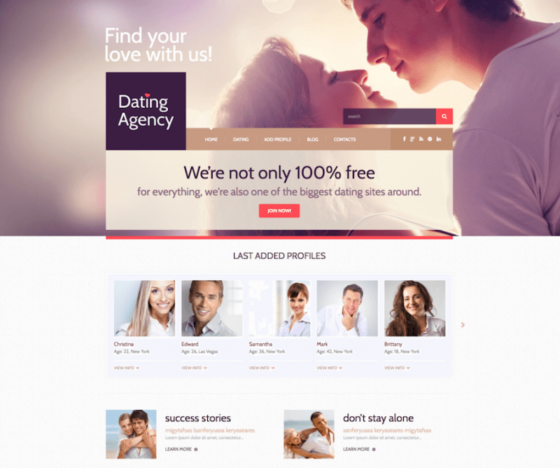 WordPress Dating Agency Themes