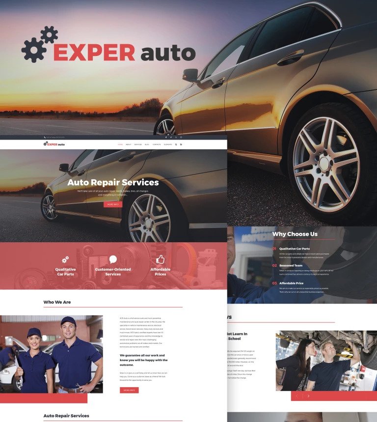 exper auto Exper Auto WordPress Theme