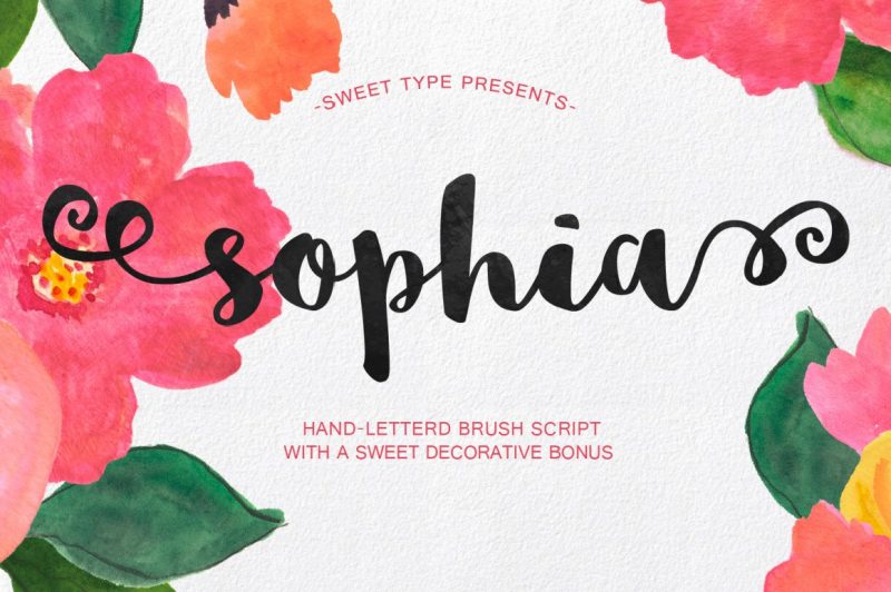 sophia free handlettered brush script font sophia-free-handlettered-brush-script-font