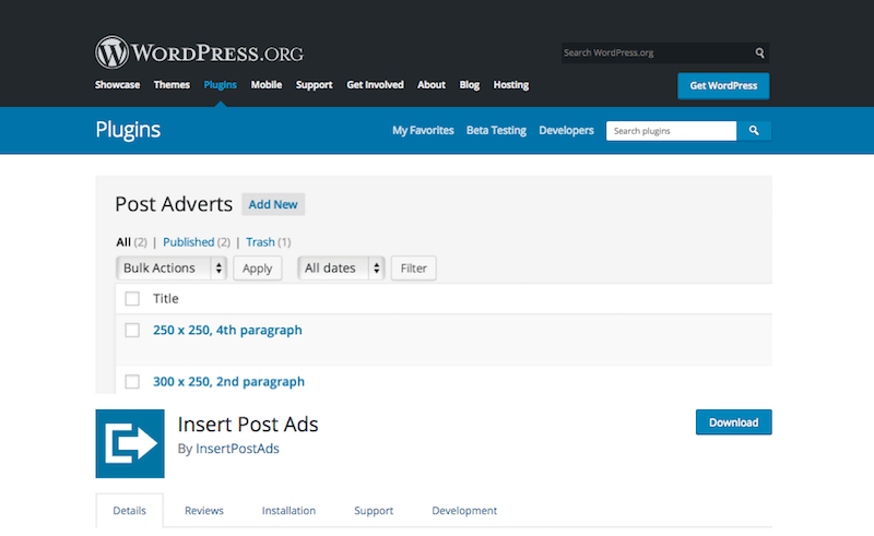 Insert Post Ads