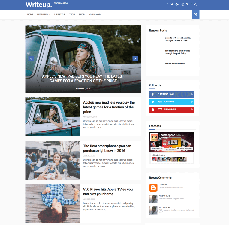 Blogger Template for Writers