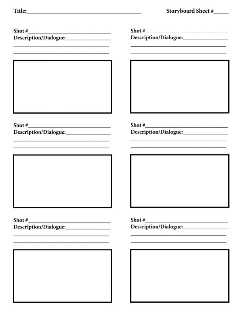 20 Storyboard Template
