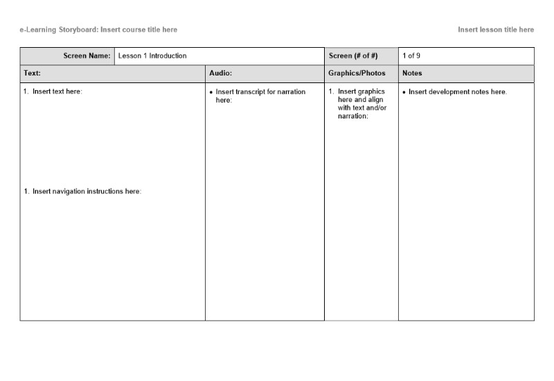 27 Storyboard Template