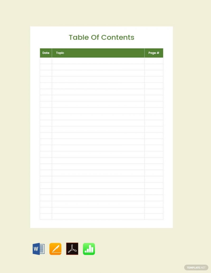 17 Best Table Of Content Templates For Your Documents 2023 Begindot