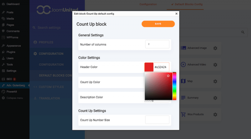 Block Design Settings