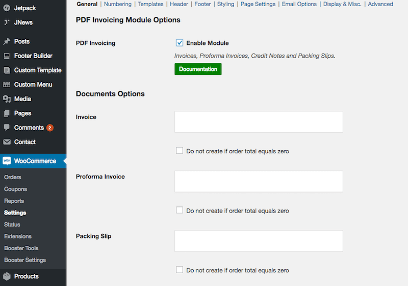 PDF Invoicing