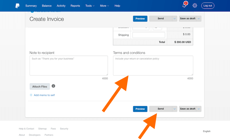 Set PayPal Invoice Terms Set PayPal Invoice Terms