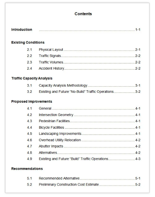 Word APA Table of Contents Template