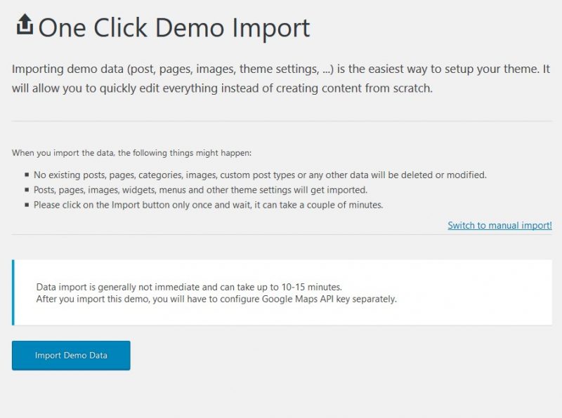import demo data