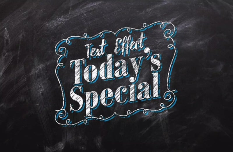 13. Chalkboard Text Effect Chalkboard Text Effect
