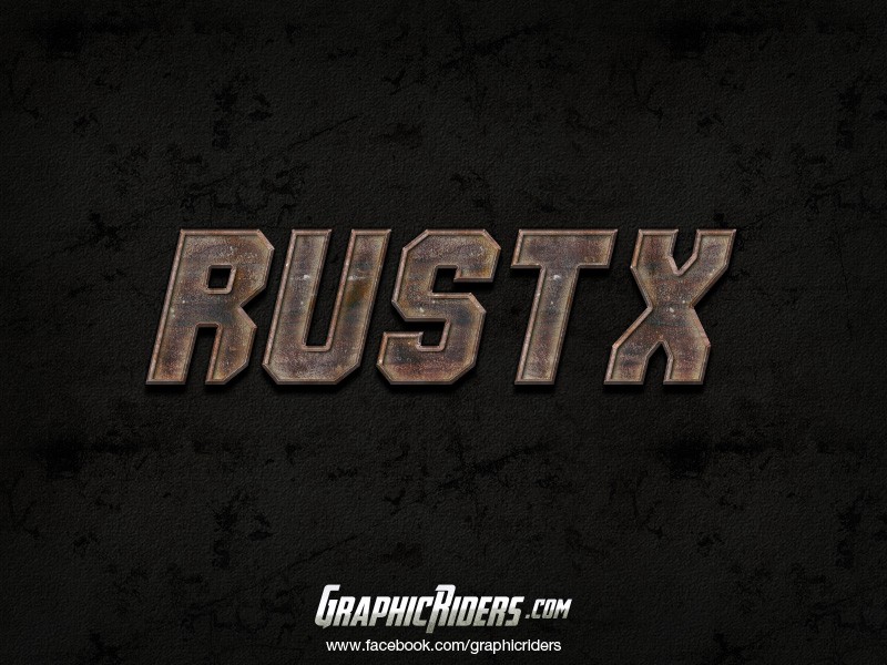 Rustx photoshop text style