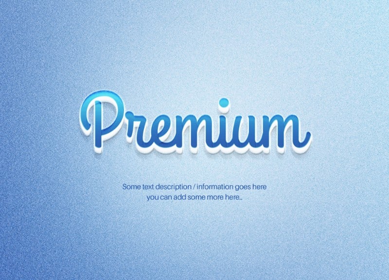 premium blue text effect